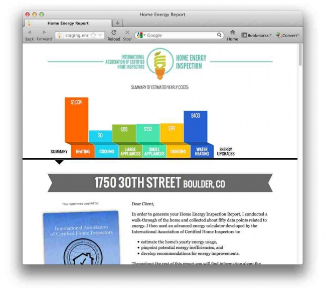home energy inspection report internachi 2